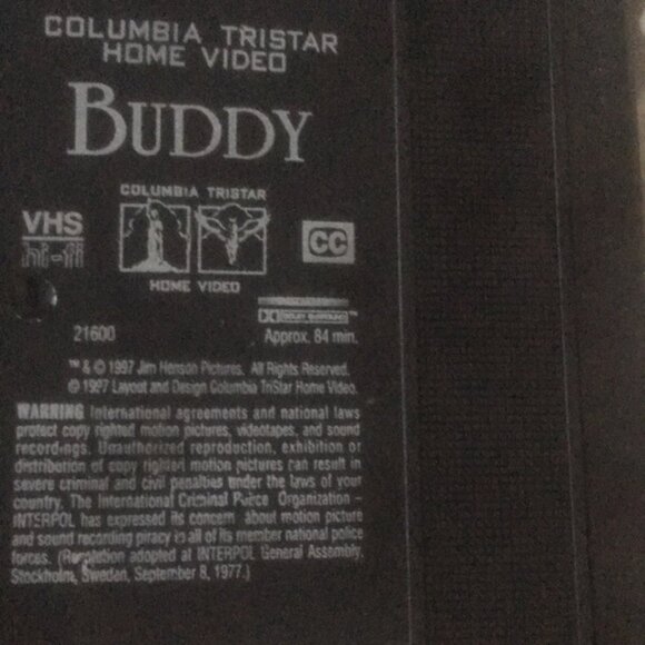 Vintage 1997 Columbia Tristar BUDDY VHS#21600 - Picture 7 of 7